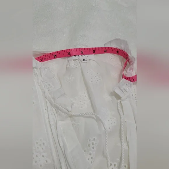 Mable White Eyelet Ruffle Mini Dress - Picture 15 of 16